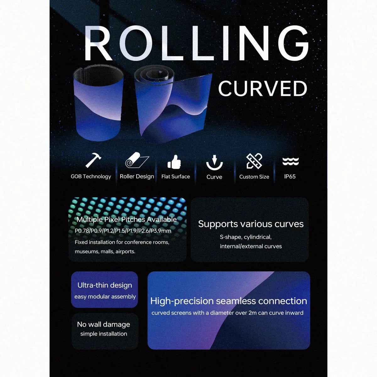 FusionLink Rolling Curved - Flexible Curved LED Screen Technology