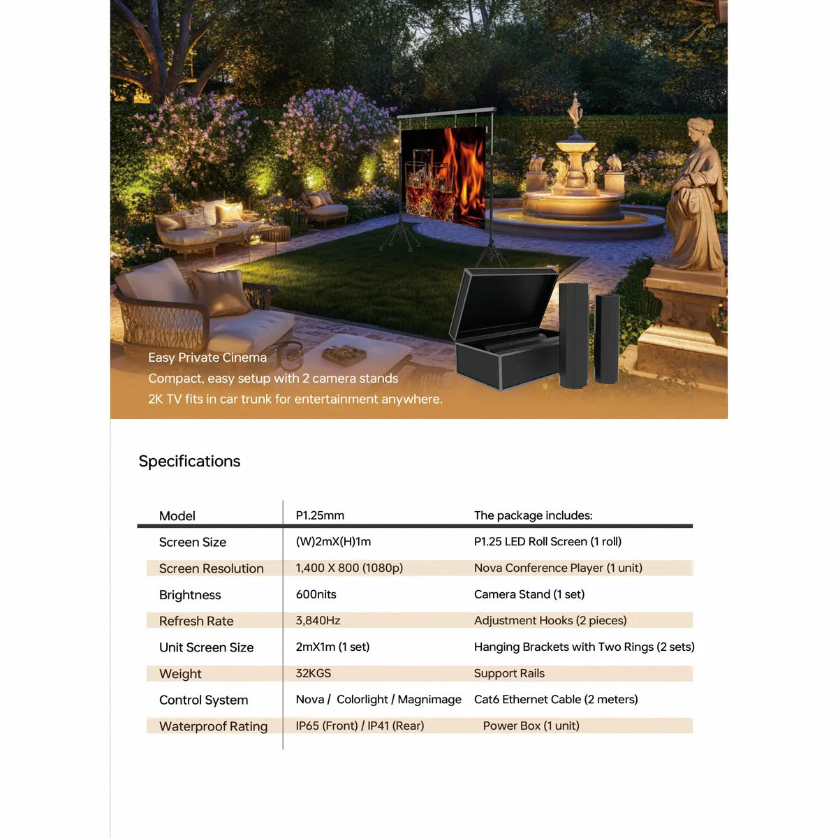 FusionLink Cinema Series - Premium 4K Home Theater LED Display Wall
